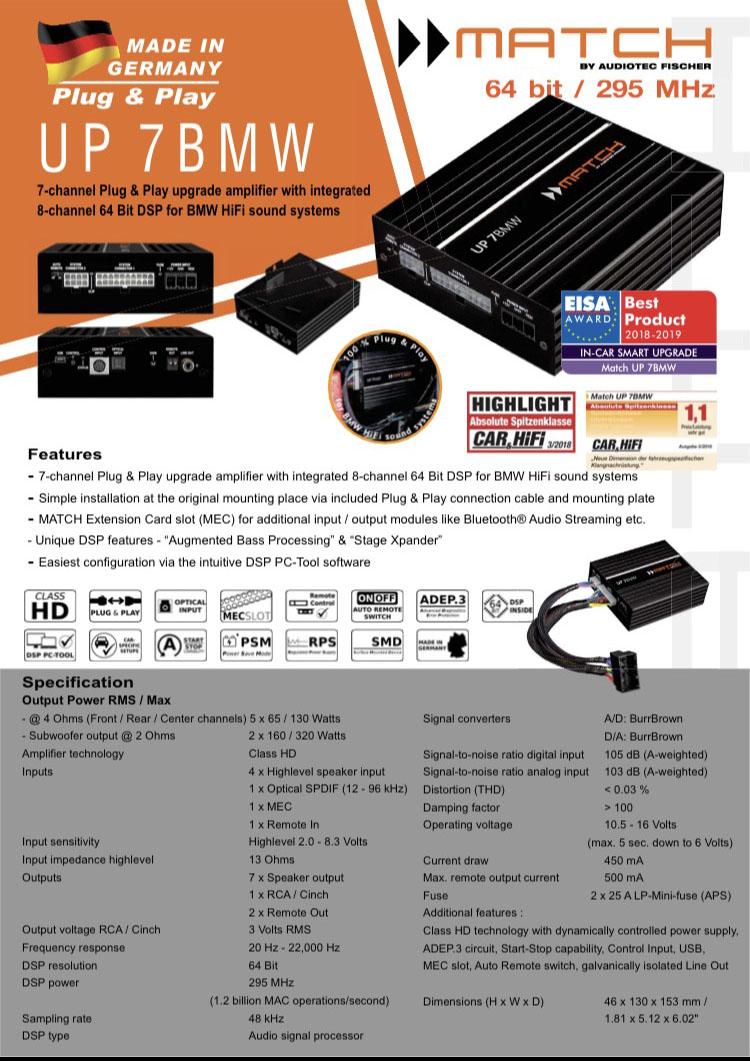 MATCH UP 7BMW MATCH UP 7BMW | Audiotec Fischer